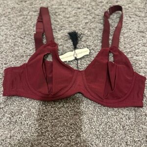 NWT Playful‎ Promises Mesh Bra Burgundy , size 32 A